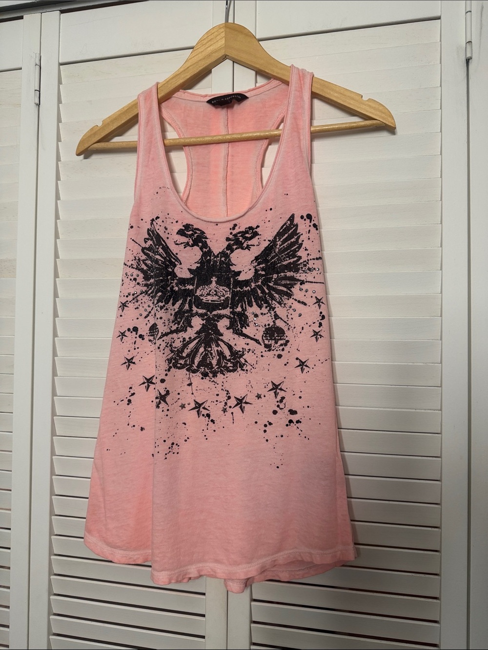 Pink Graphic Racerback Tank Top - Unbranded